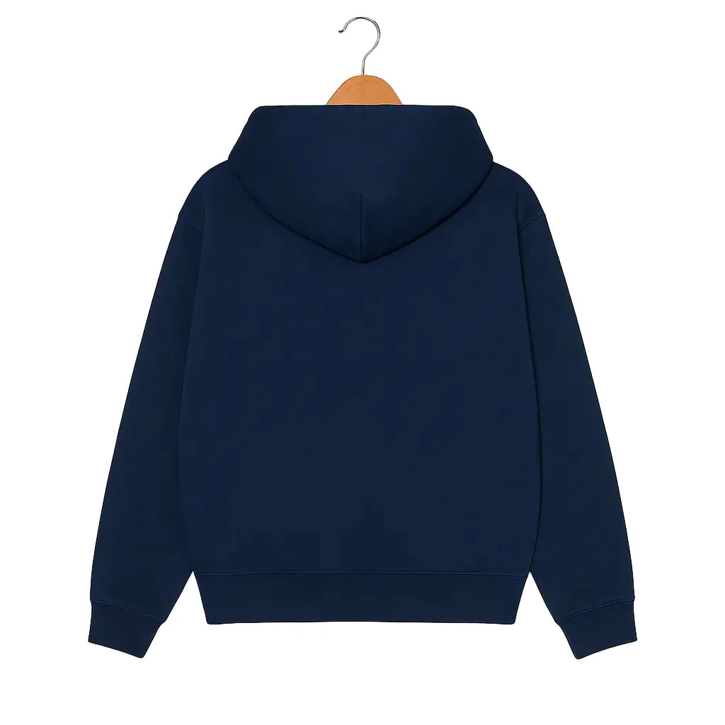 Essential Navy Blue Unisex Fleece Hoodie