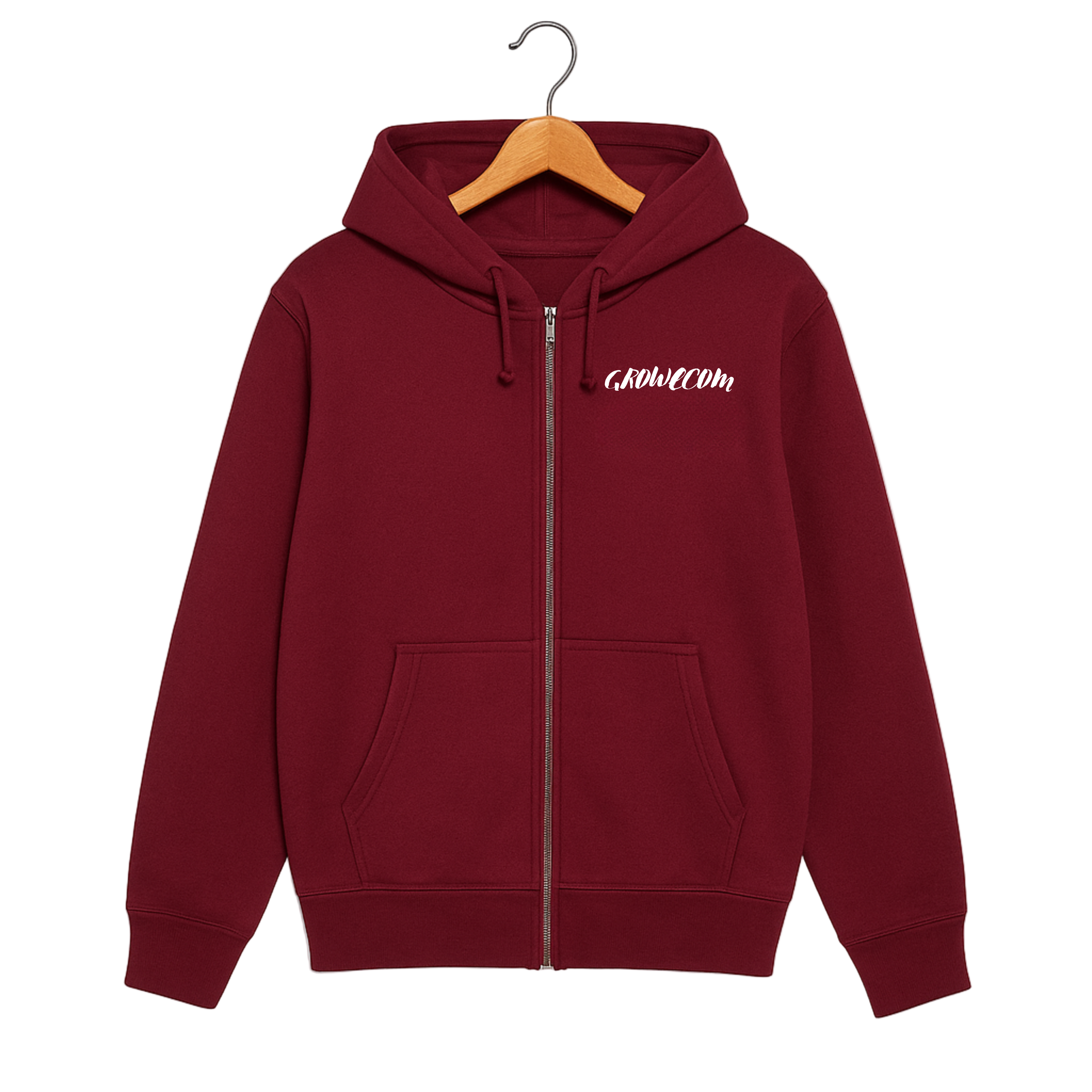 Growecom maroon flecce hoodie