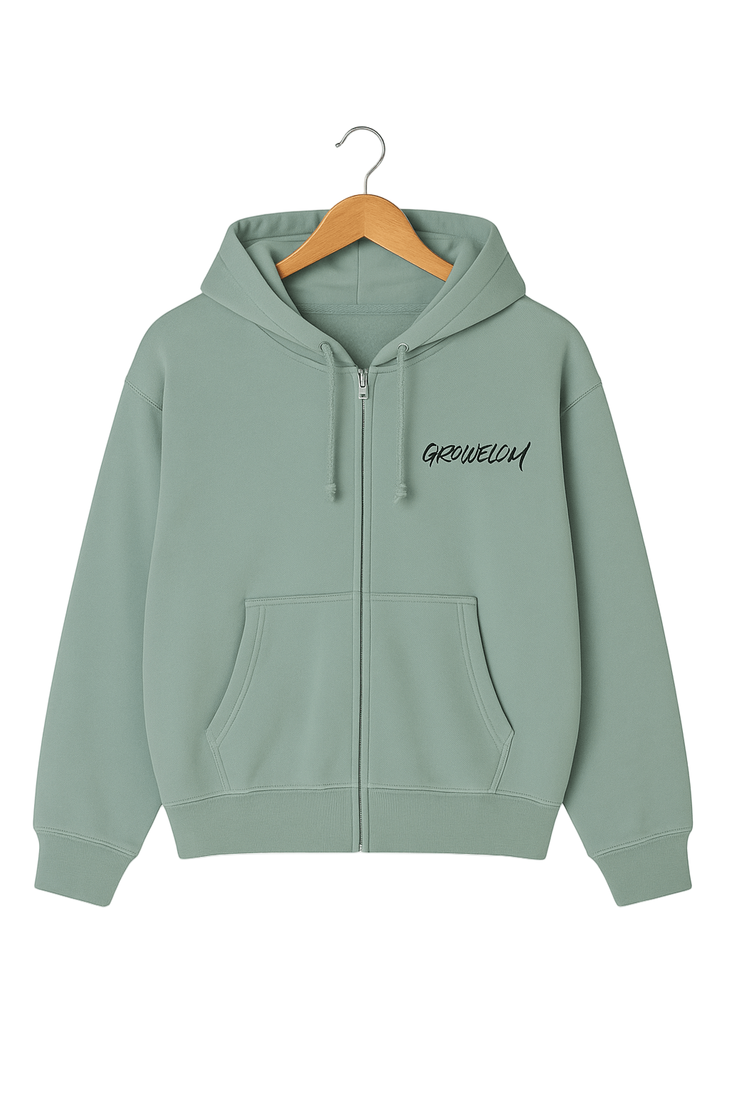 Sea Green Zip-up Hoodie