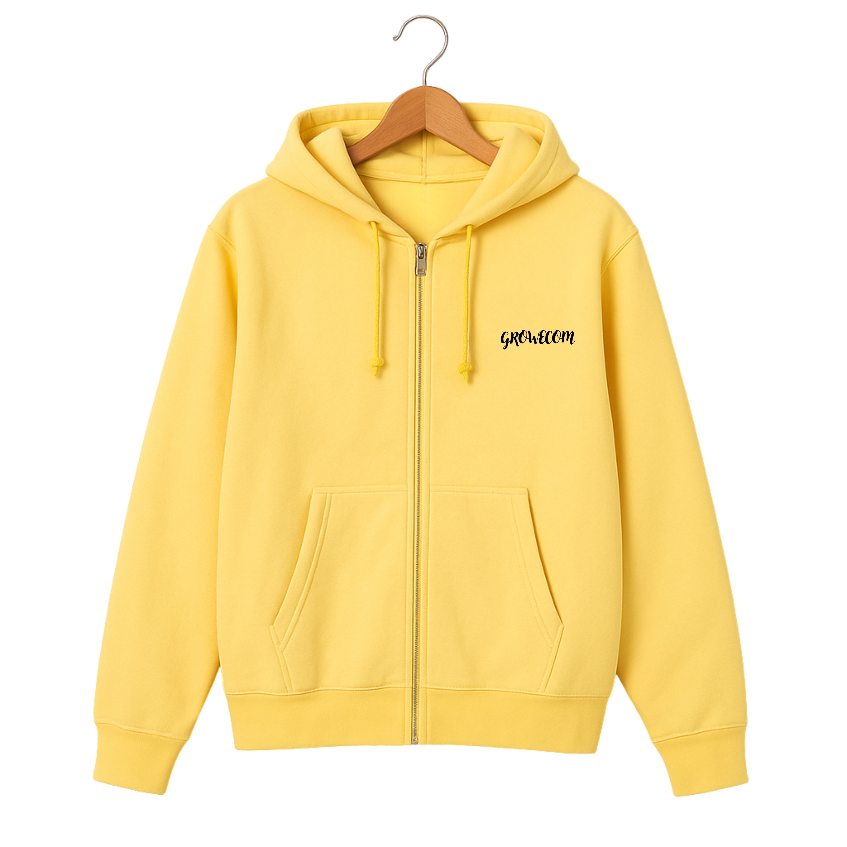Yellow Zip-Up Unisex Hoodie
